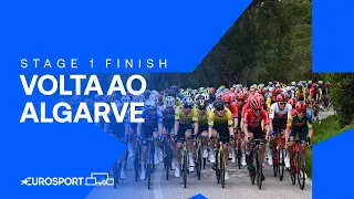 HECTIC SPRINT OPENER 😳 | Stage 1 Finish Volta ao Algarve 2024 | Eurosport Cycling