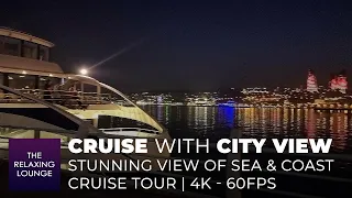 CRUISE with CITY VIEW | 4k - 60fps | Stunning Caspian Sea & Coastline View | Cruise Tour Baku