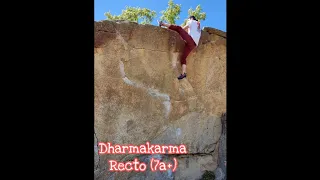 Dharmakarma Recto (7a+) - Zarzalejo Boulder - Sector La Cantera