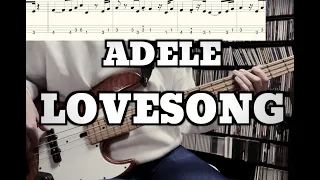 Adele - Lovesong (Bass Cover) / TABS in Video