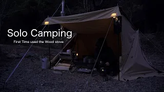 【ASMR】Solo Camping in JAPAN - First time used the wood stove【Jimny】