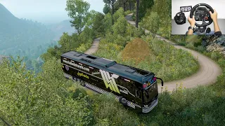 Scania Bus Driving on Most Dangerous And Scariest Road | Euro Truck Simulator 2 Busmod | ETS2