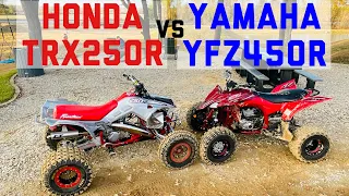 TRX250R vs YFZ450R Sunday Funday Bansheeland