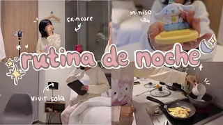 🌙 rutina de noche viviendo sola + compritas de miniso 🛒 sofiapricot