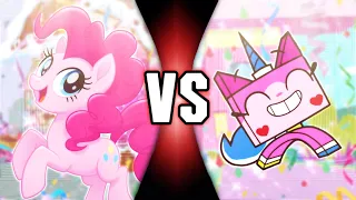 Pinkie Pie vs Unikitty (My Little Pony vs LEGO) | Fan-Made Death Battle Trailer