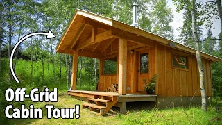 Off-Grid Tiny Cabin Tour!