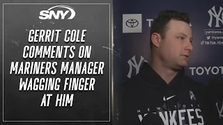 Gerrit Cole comments on Mariners manager wagging finger at him during game | Yankees Post Game | SNY