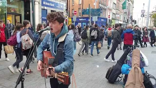 Padraig Cahill Live cover of Little Loin Man Grafton street Dublin