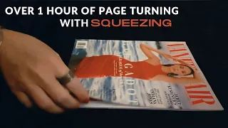 ASMR | Over 1 Hour of Page Turning with Squeezing | Sleep and Relaxation | No Talking