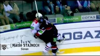 10.09 Лучшие силовые приемы недели КХЛ / KHL Top-10: hits 09/10