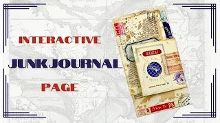 CRAFT WITH ME - INTERACTIVE JUNKJOURNAL PAGE - JUNKMAIL ENEVELOPE FLIP FLOP - #junkjournalideas