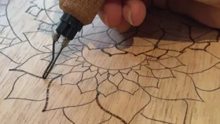 Woodburning Mandala Art