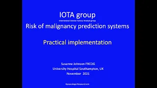 Practical implementation of IOTA risk models for 'urgent ovarian diagnostic clinic'