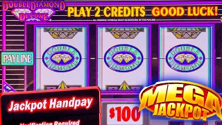 DOUBLE DIAMOND MASSIVE JACKPOT WIN ON HIGH LIMIT SLOT MACHINE