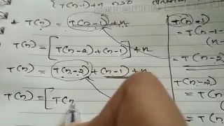 Solve the Recurrence Relation T(n)=T(n-1)+n using Iterative Method