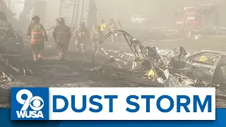 Dust storm causes deadly 70-car pile-up in Illinois