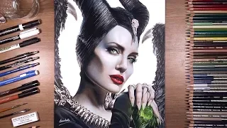 Drawing Maleficent (Angelina Jolie) | drawholic