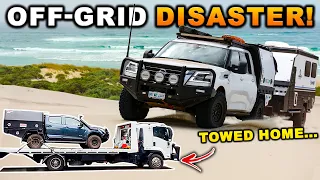 DOWN TO 7 PSI & STILL BOGGED! Australia's LONGEST SAND DUNE nearly breaks us + Catch & Cook Dinner!