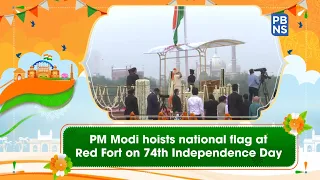 PM Modi hoists national flag at Red Fort on 74th Independence Day