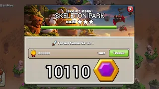 Default 10K İSKELET PARKINA (1) TEK SALDIRI. (Clash of Clans) BY: EMRE