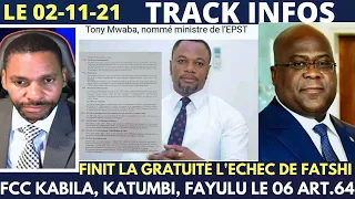 TRACK INFOS 02-11 A BOMA SOULEVEMENT POPULAIRE EBANDI ECHEC DE LA GRATUITé FELIX TSHISEKEDI UNS ESLI