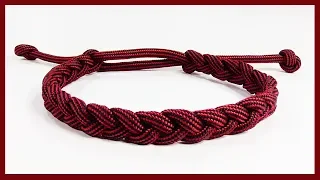 Easiest Adjustable One Strand Braided Paracord Bracelet Rastaclat Style