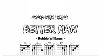 Better Man - Robbie Williams chord guitar #easychord #chordgitar