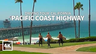 [Full Version] Driving Long Beach to San Clemente Beach, Pacific Coast Highway, California, 4K UHD