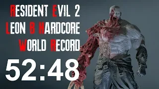 Resident Evil 2 Remake - Leon B Hardcore Speedrun Former World Record - 52:48