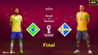 FIFA 23 | BRAZIL vs. SWEDEN | NEYMAR vs. IBRAHIMOVIC | FIFA WORLD CUP FINAL | [4K]