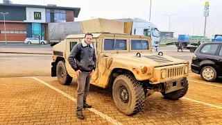 Na Nowy Rok 2020 na Taczce do Niemiec przez Polskę. Hummer H1.