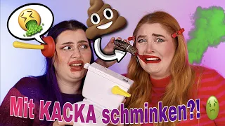 Wir SCHMINKEN uns mit 💩! Die ekelhafteste Make-Up Challenge EVER! 😂