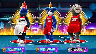 The 1ST LEGEND NBA MASCOT TRIO in 2K22! Three BANNED ISO BUILDS TAKEOVER the STAGE on NBA2K22!