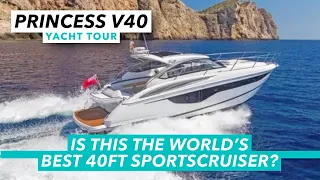 Is this the world's best 40ft sportscruiser? Princess V40 yacht tour | Motor Boat & Yachting