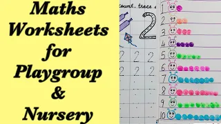 Maths Worksheets for Playgroup and Nursery || DIY Maths worksheets