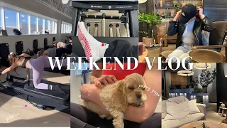 WEEKEND IN MY LIFE | workouts, puppy yoga, healthy meal inspo