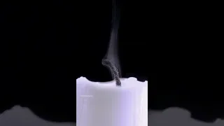 The smoke of a candle after blowing it out.