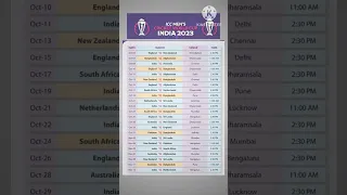 ICC World Cup 2023 Match Schedule | Bangladesh Timetable | Fixture. #shorts