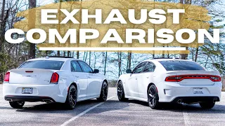 Dodge Charger RT Exhaust VS Chrysler 300S Exhaust (Mid-Muffler Delete)