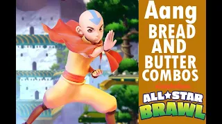 How to play Aang Bread and Butter combos (Beginner to Godlike) Nickelodeon all star brawl