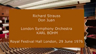 Richard Strauss - Don Juan: Karl Böhm conducting the LSO in 1976