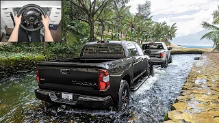 Toyota Tundra & Ford F150 Raptor OFFROAD CONVOY | Forza Horizon 5 | Steering Wheel Gameplay