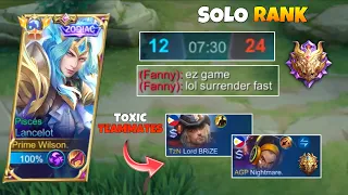 WiLSON MEETS TROLL TEAMMATES IN SOLO RANK GAME AND THIS HAPPENED… | SOLO HARD CARRY INTENSE MATCH!🔥