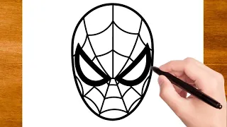 How to DRAW SPIDERMAN Step by Step | Character Drawing Lesson