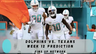 Miami Dolphins vs. Houston Texans Prediction!