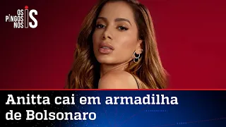 Com ódio, Anitta não percebe e ajuda Bolsonaro na divulgação de alerta sobre o PT