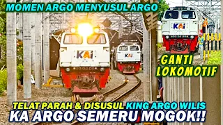 ARGO SEMERU JAKARTA SURABAYA MOGOK DI JOGJA!! Terpaksa Ganti Lokomotif & Disusul KING ARGO WILIS