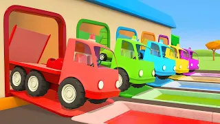 Learn colors with the five tow trucks for kids. Full episodes of Helper Cars cartoons for kids.