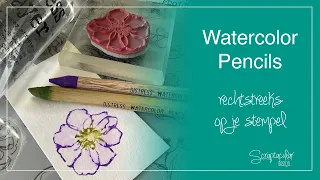 Distress Watercolor Pencils: Direct op je stempel werken