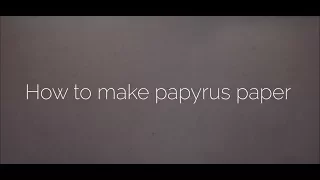 8 Easy steps to make  papyrus paper